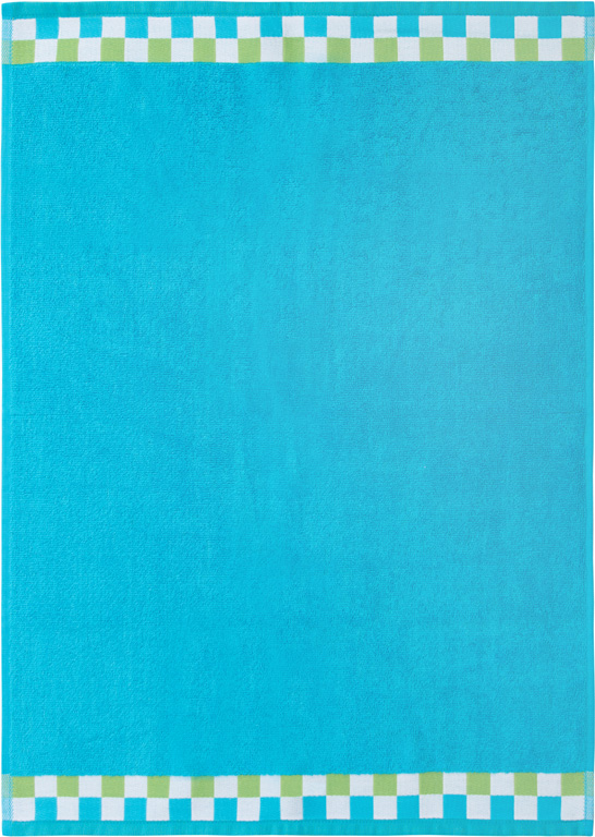 Küchenfrottier Karo aqua/grün