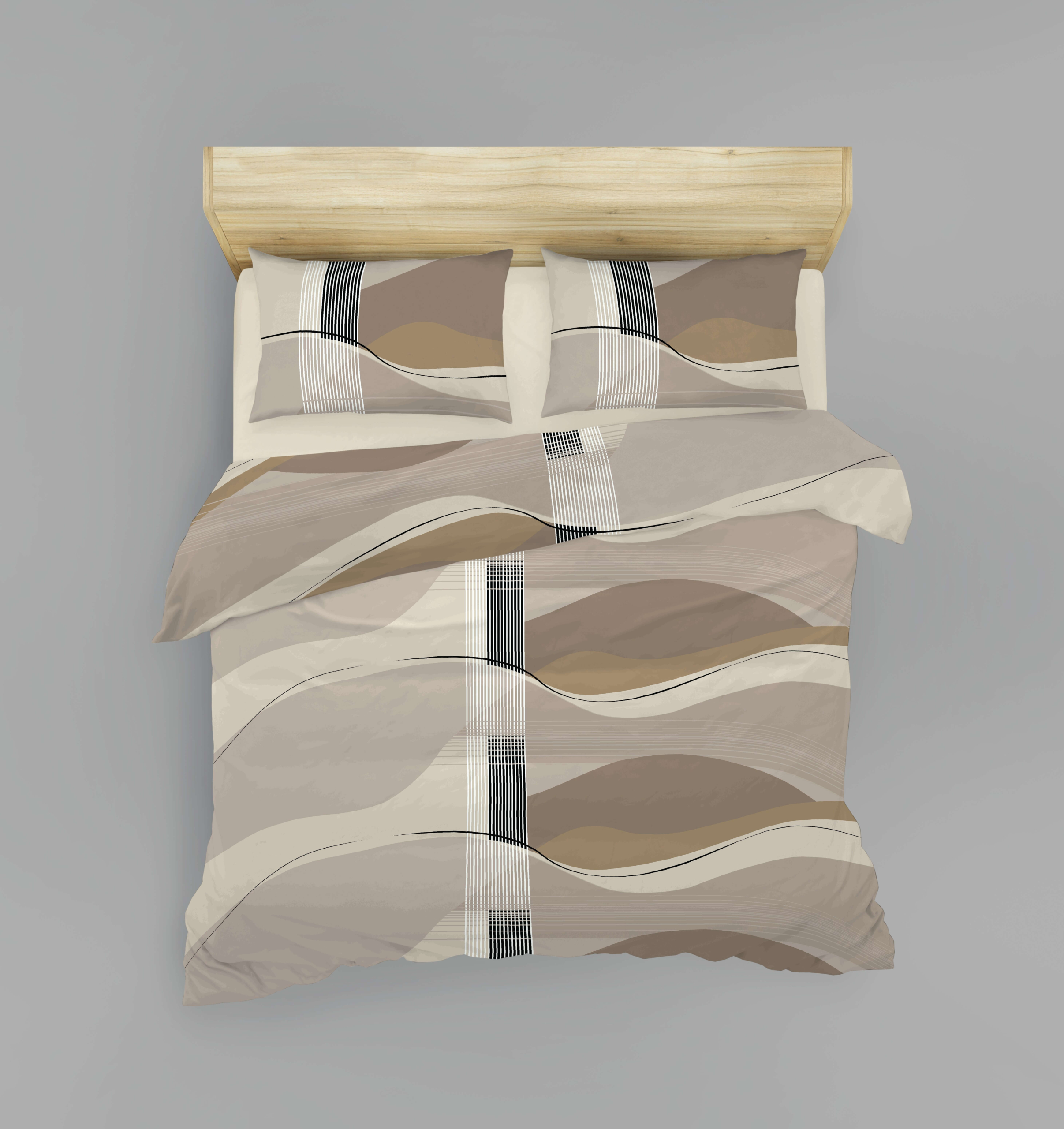 Satin Bettwäsche Hellia, abgepasste Kissen – Bild 4