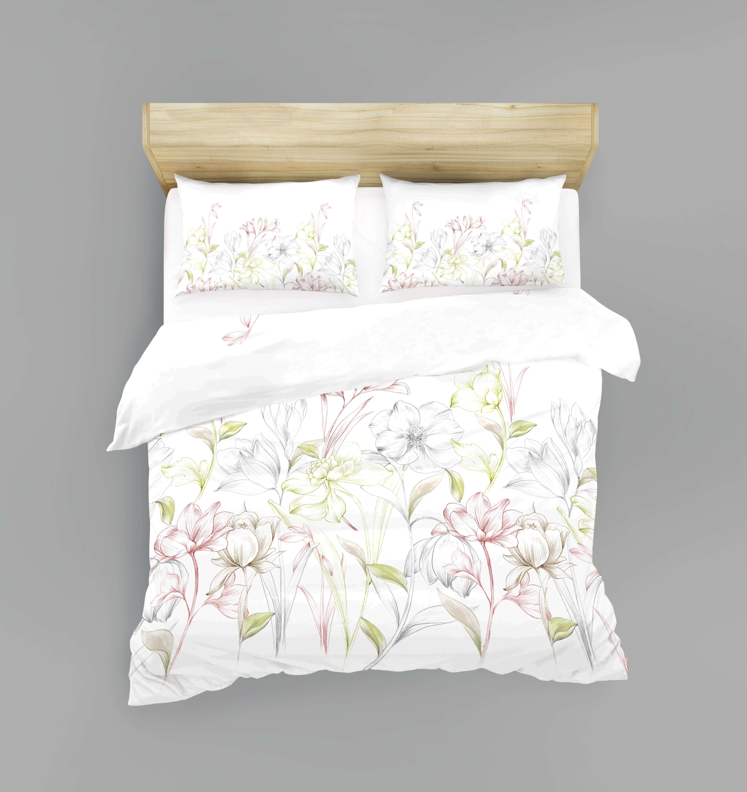 Satin Bettwäsche Jardin, Lyocell TC200, reaktiv Druck – Bild 4