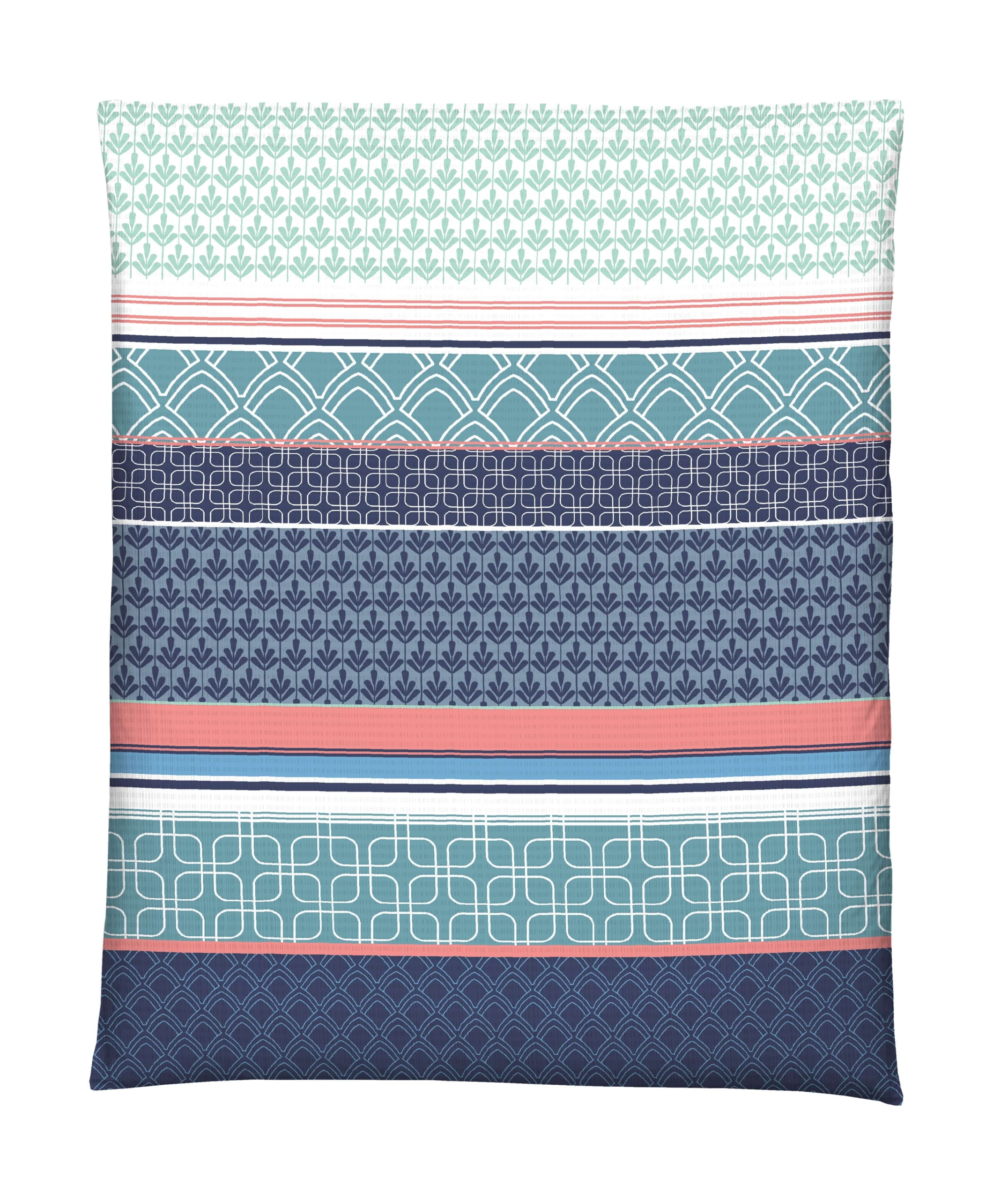 Renforcé Seersucker linge de lit Ramone bleu Allover – Image 3