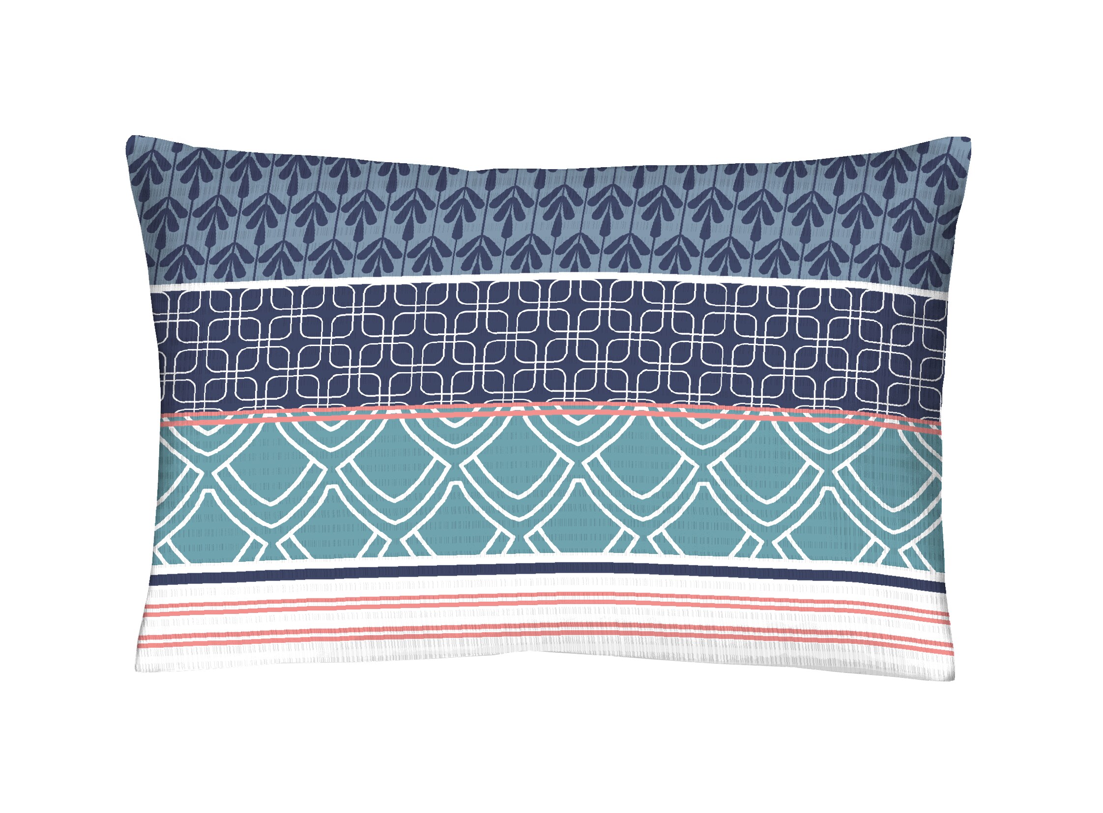 Renforcé Seersucker linge de lit Ramone bleu Allover – Image 2